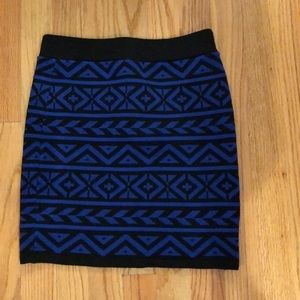 Black and Blue Winter Skirt